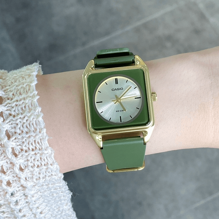 Reloj Casio Vintage Análogo Cuadrado Unisex MTP-B170-3EV 2