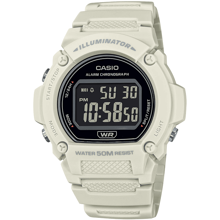 Reloj Casio Vintage Digital Pantalla Negativa W-219HC-8B 1