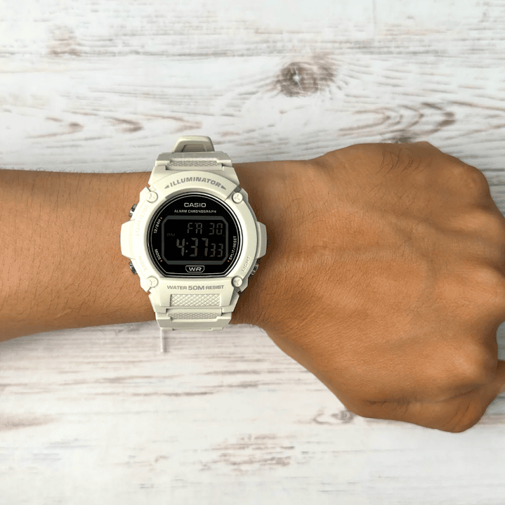 Reloj Casio Vintage Digital Pantalla Negativa W-219HC-8B 2