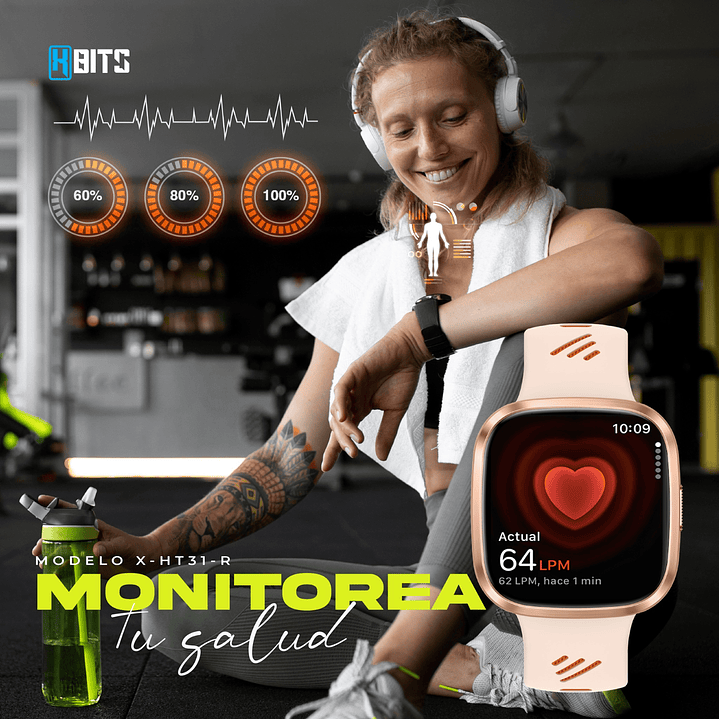 SmartWatch XBits X-HT31-R Unisex para Android o iOS 5
