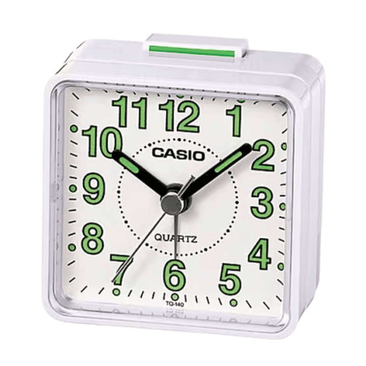  Reloj Despertador Vintage Análogo Blanco TQ-140-7 1