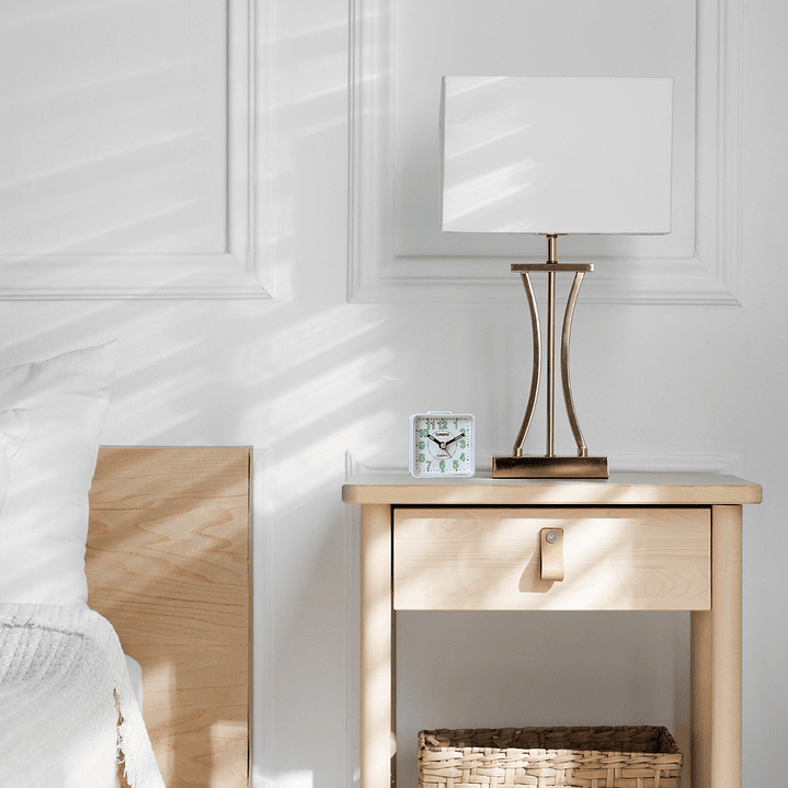  Reloj Despertador Vintage Análogo Blanco TQ-140-7 3