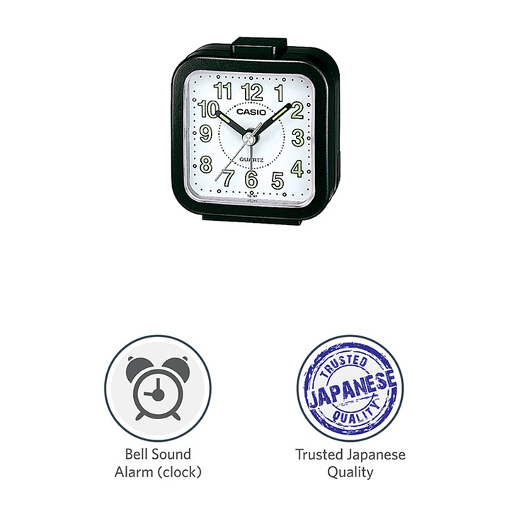  Reloj de Mesa Despertador Análogo Negro TQ-141-1  4