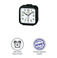  Reloj de Mesa Despertador Análogo Negro TQ-141-1  - Miniatura 4