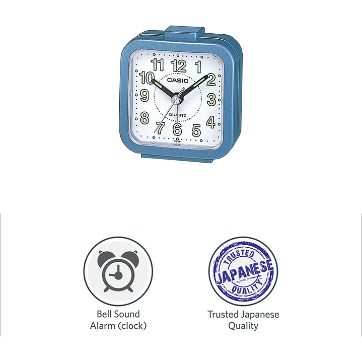   Reloj de Mesa Despertador Análogo Azul TQ-141-2 3