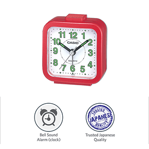 Reloj de Mesa Despertador Análogo Rojo TQ-141-4