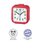 Reloj de Mesa Despertador Análogo Rojo TQ-141-4 - Miniatura 2