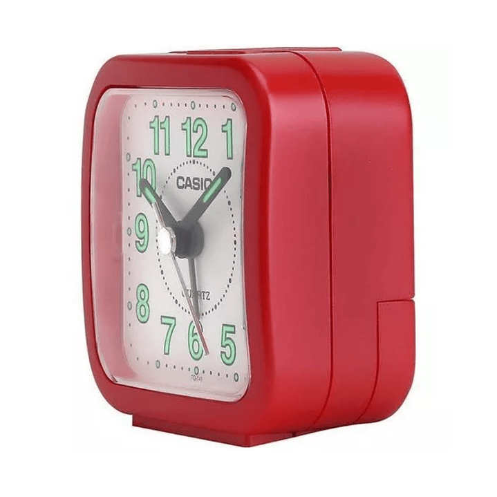 Reloj de Mesa Despertador Análogo Rojo TQ-141-4 3