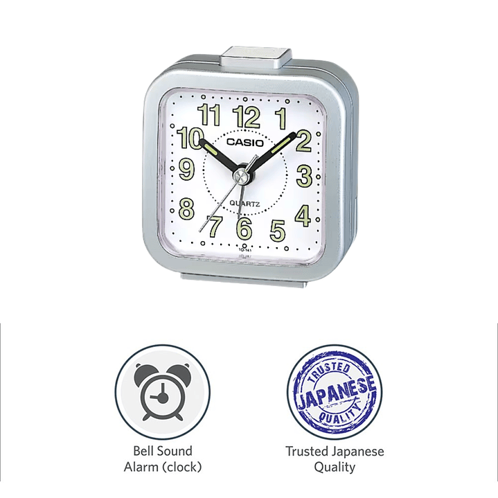  Reloj de Mesa Despertador Análogo Gris TQ-141-8 3