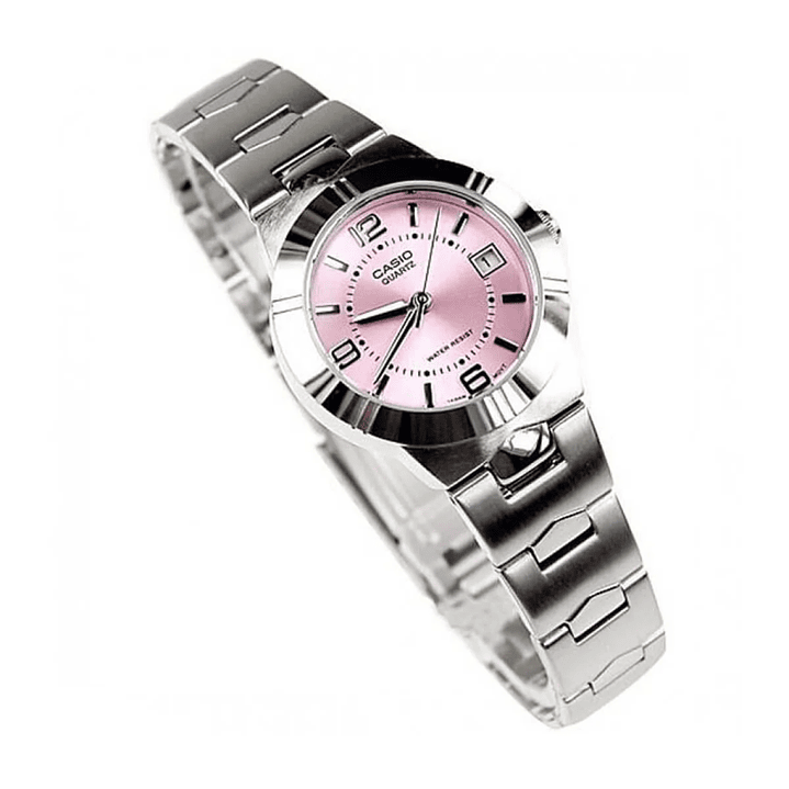 Reloj Casio Mini Vintage Análogo Rosado LTP-1241D-4A 3