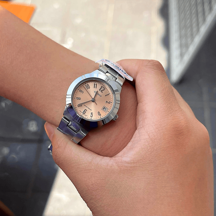 Reloj Casio Mini Vintage Análogo Apricot LTP-1241D-4A3 2