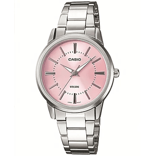 Reloj Casio Análogo Plateado Rosado LTP-1303D-4A