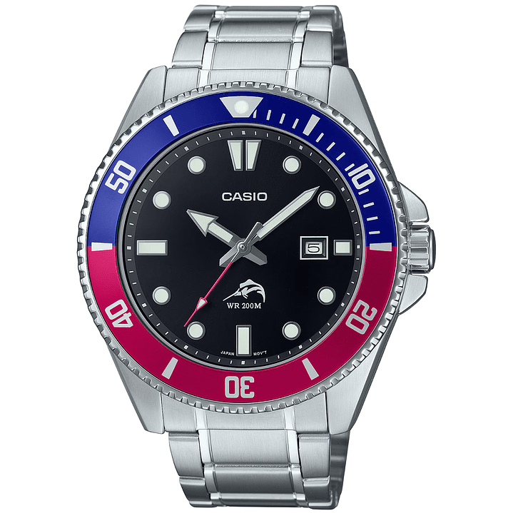 Reloj Casio Submariner Marlin Pepsi Buceo MDV-106DD-1A2 1