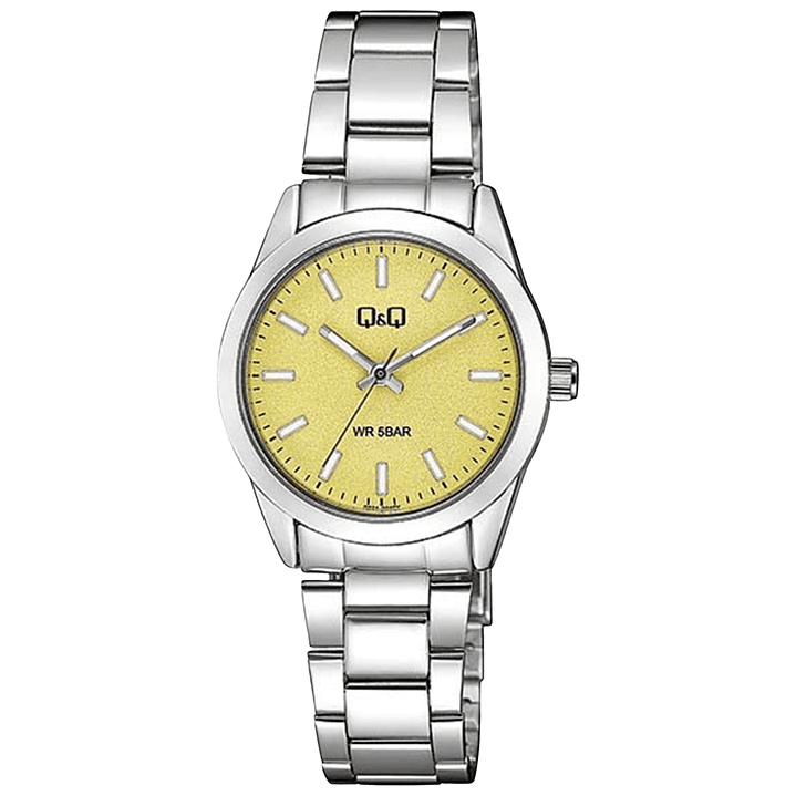 Reloj Q&Q Análogo Plateado Amarillo Q82A-004PY 1
