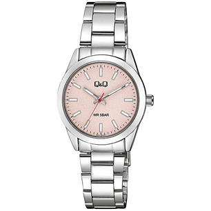 Reloj Q&Q Análogo Plateado Rosado Q82A-005PY