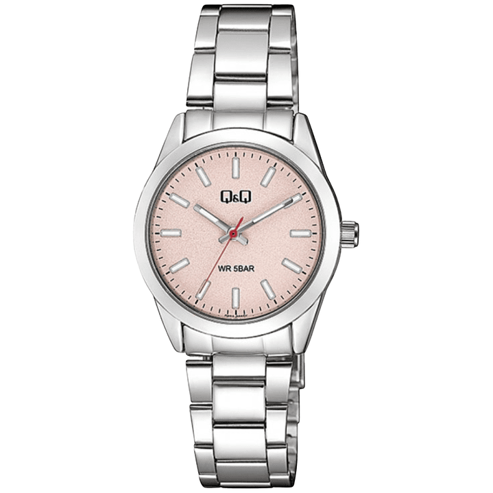 Reloj Q&Q Análogo Plateado Rosado Q82A-005PY 1
