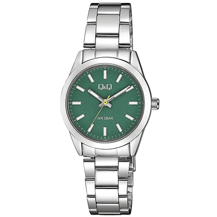 Reloj Q&Q Análogo Plateado Verde Q82A-003PY 1