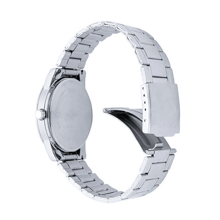 Reloj Casio Análogo Hombre Plateado Negro MTP-V001D-1B 4