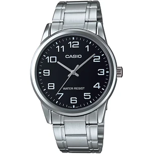 Reloj Casio Análogo Hombre Plateado Negro MTP-V001D-1B