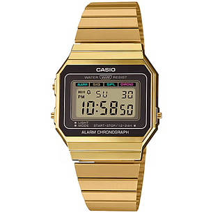 Reloj Casio Vintage Original Delgado Dorado A-700WG-9A
