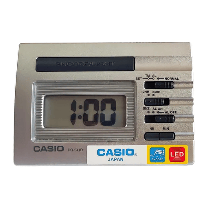 Reloj Casio Despertador Digital Plateado DQ-541D-8 3