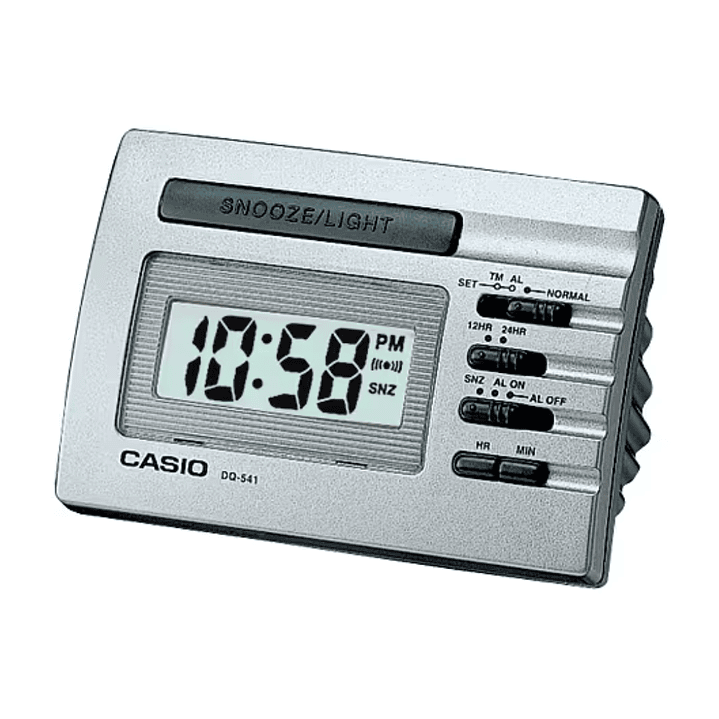 Reloj Casio Despertador Digital Plateado DQ-541D-8 1