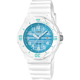 Reloj Casio Mujer Resina Blanco Celeste LRW-200H-2C