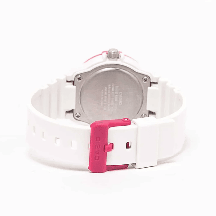 Reloj Casio Mujer Resina Blanco Rosado LRW-200H-4B 4