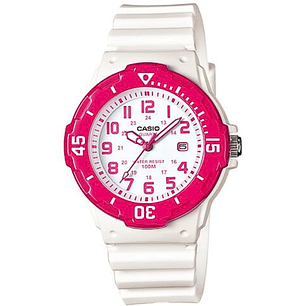 Reloj Casio Mujer Resina Blanco Rosado LRW-200H-4B