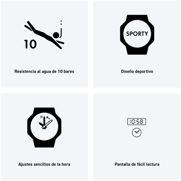 Reloj Casio Mujer Resina Blanco Rosado LRW-200H-4C 5