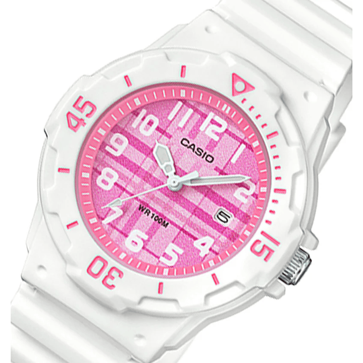Reloj Casio Mujer Resina Blanco Rosado LRW-200H-4C 3
