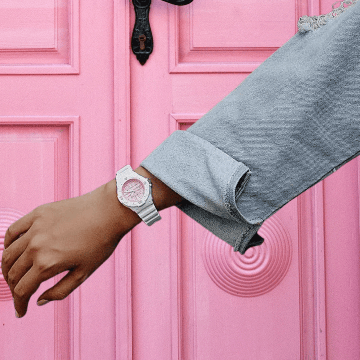 Reloj Casio Mujer Resina Blanco Rosado LRW-200H-4C 2