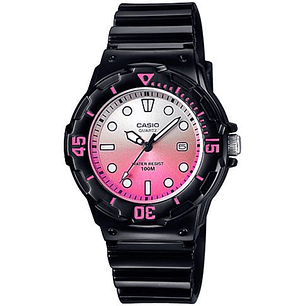 Reloj Casio Mujer Resina Negro Rosado LRW-200H-4E