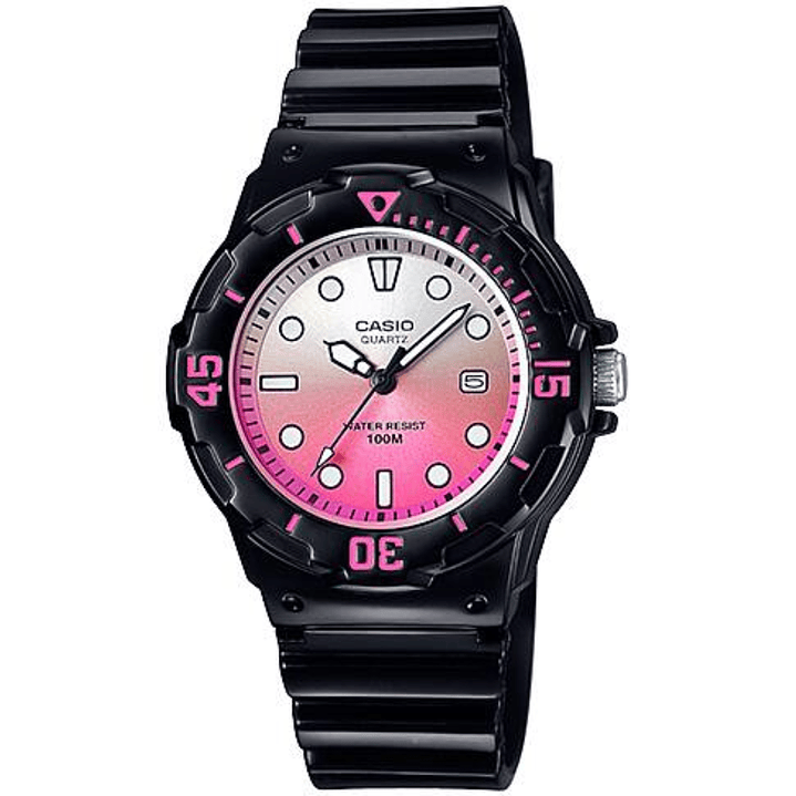 Reloj Casio Mujer Resina Negro Rosado LRW-200H-4E 1