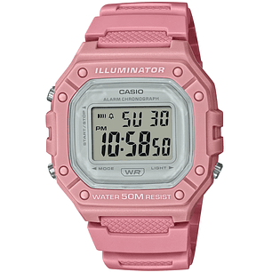 Casio Vintage Freestyle Digital Rosado W-218HC-4AV 