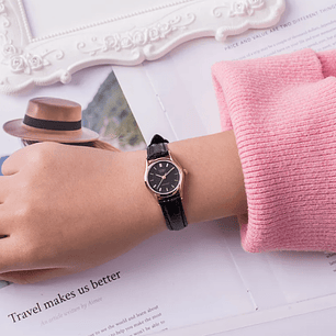 Reloj Casio Mini Vintage Dorado Cuero Negro LTP-1094Q-1A