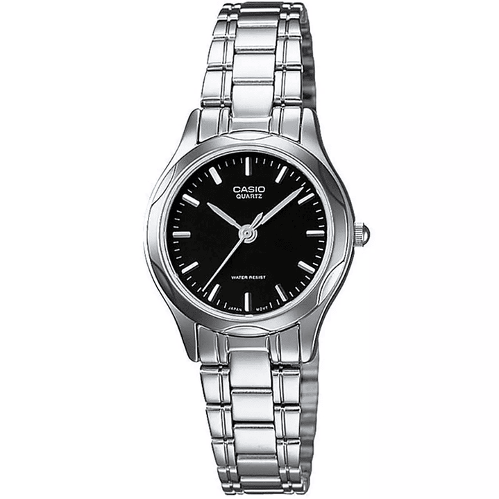 Reloj Mini Casio Vintage Análogo Mujer Plateado LTP-1275D-1A 1