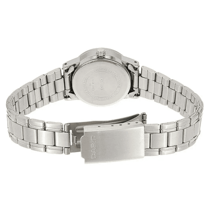 Reloj Casio Análogo Mujer Plateado Negro LTP-1314D-1A 4