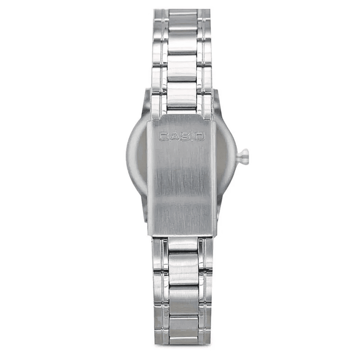 Reloj Casio Mini Mujer con Fecha Plateado LTP-V002D-2B 5