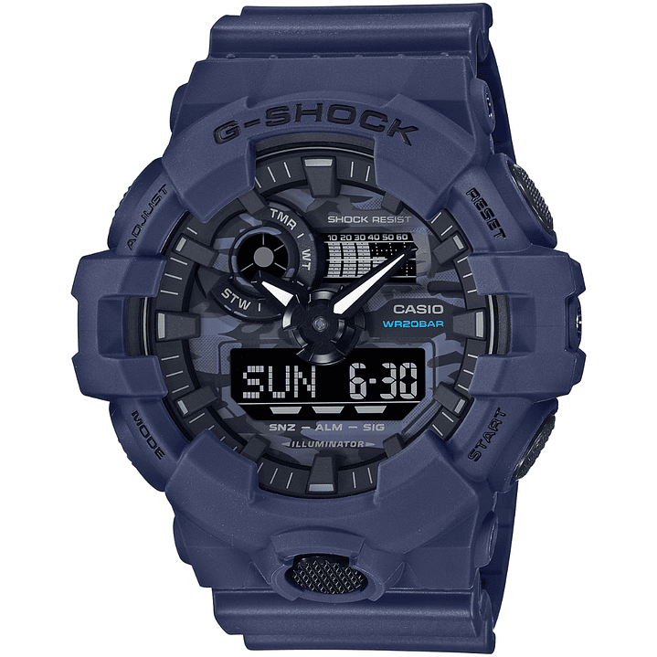 Reloj Casio G-Shock Análogo y Digital Azul GA-700CA-2A 1