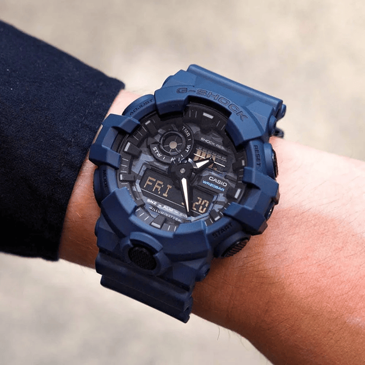 Reloj Casio G-Shock Análogo y Digital Azul GA-700CA-2A 6