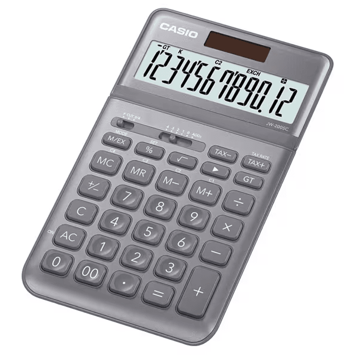 Casio Calculadora Minimalista de Escritorio JW-200SC-GY 2