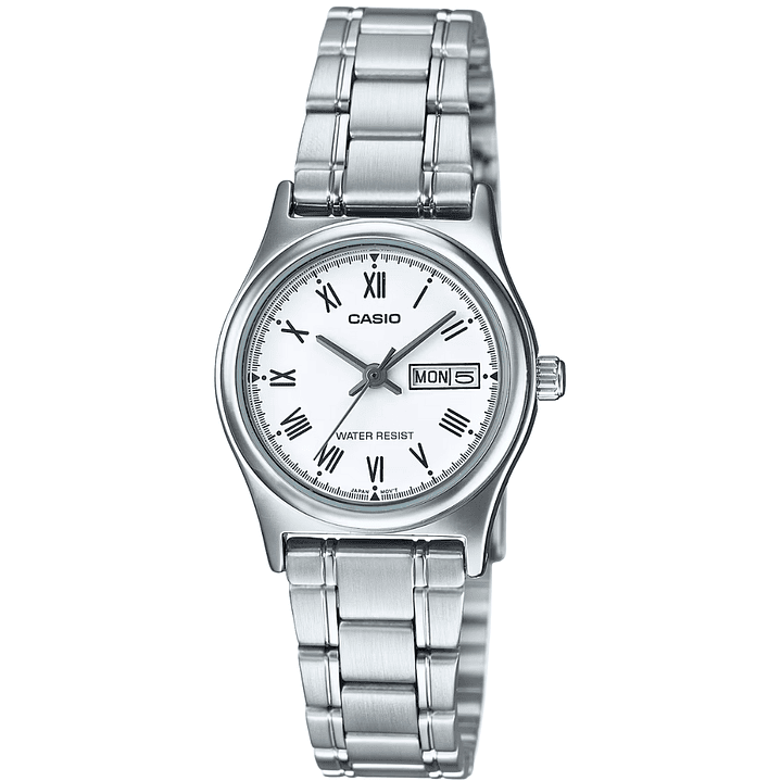 Reloj Casio Mini Vintage Análogo Plateado LTP-V006D-7B 1