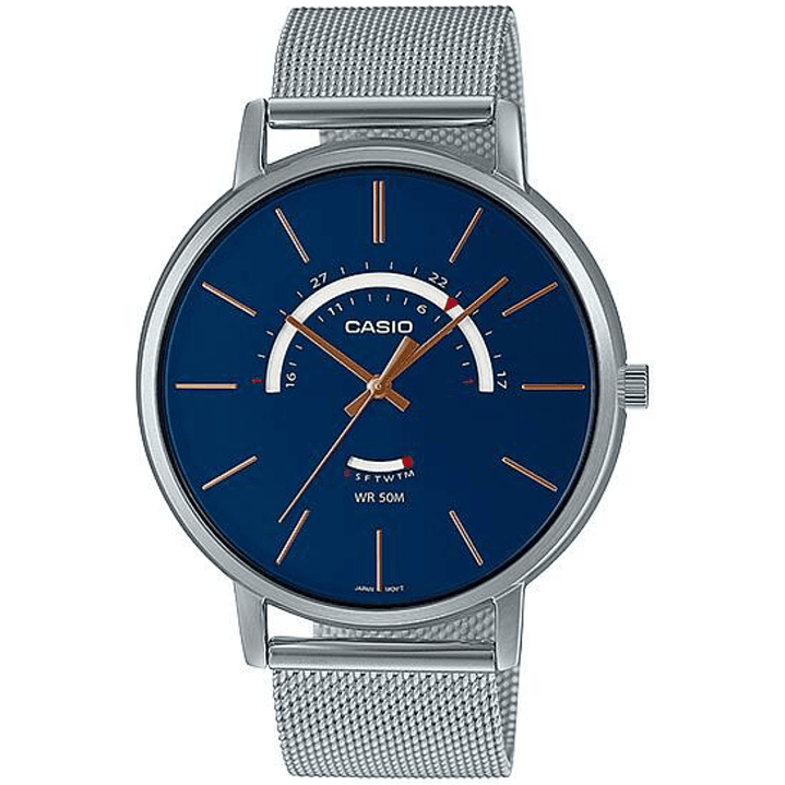 Reloj Casio Hombre con Calendario y Correa Milanese MTP-B105M-2AV 1