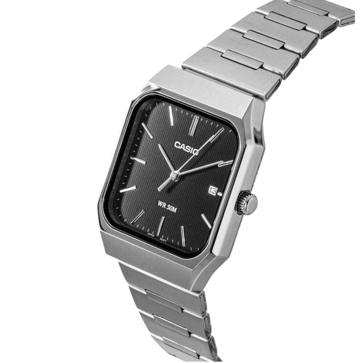 Reloj Casio Enticer Tank Japonés Acero Unisex MTP-B185D-1A 3