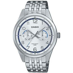 Reloj Casio Hombre Acero Análogo Calendario MTP-E340D-7AV