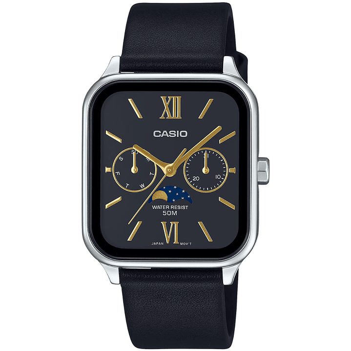 Reloj Casio MoonPhase Fase Lunar Cuero MTP-M305L-1A2V 1