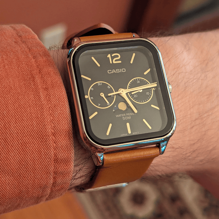 Reloj Casio MoonPhase Fase Lunar Cuero MTP-M305L-1AV 2