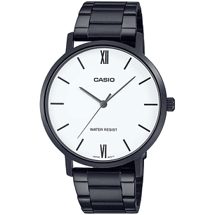 Reloj Casio Análogo Hombre Minimalista Negro MTP-VT01B-7B