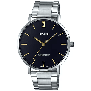 Reloj Casio Análogo Hombre Minimalista Plateado MTP-VT01D-1B